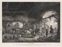 KG 13039
          <br/>
          De stallen.
          <br/>
          <em>Moyreau, Jean (1690-1762)</em>